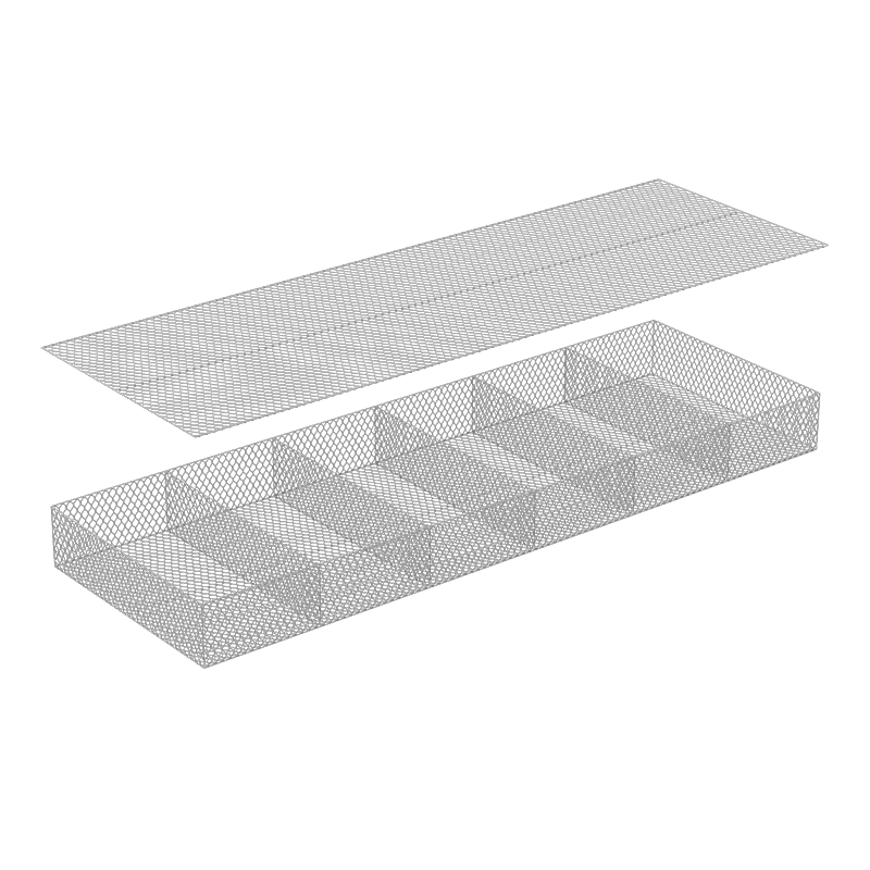 Габион матрац ГСИ-М 6х2х0,23 оцинкованный, Ø проволоки 2,7 мм, размер ячейки 8х10 см фото